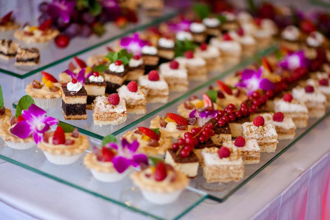 Beautiful wedding reception sweet buffet